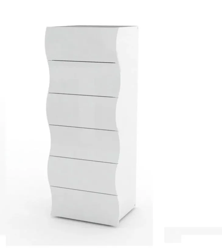 Cassettiera 50x122h cm moderna bianco lucido Sea Gihome®