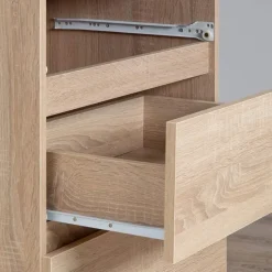 Cassettiera 120x120h cm moderna 10 cassetti rovere Living
