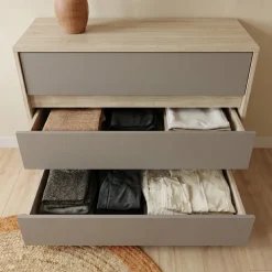 Cassettiera 80x70h cm moderna rovere grigio Altea