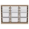 Cassettiera 132x95h cm portagiochi con cassetti rovere Fast Concordia