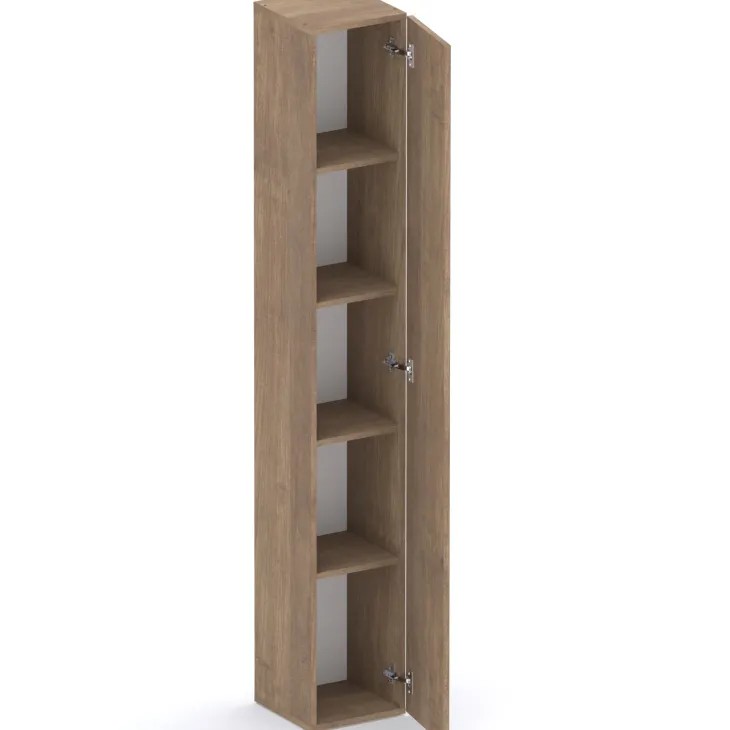 Colonna a terra 28x186h cm 1 anta reversibile multiuso rovere scuro Sunset