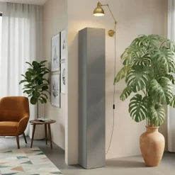 Colonna a terra 28x186h cm 1 anta reversibile multiuso grigio scuro Sunset