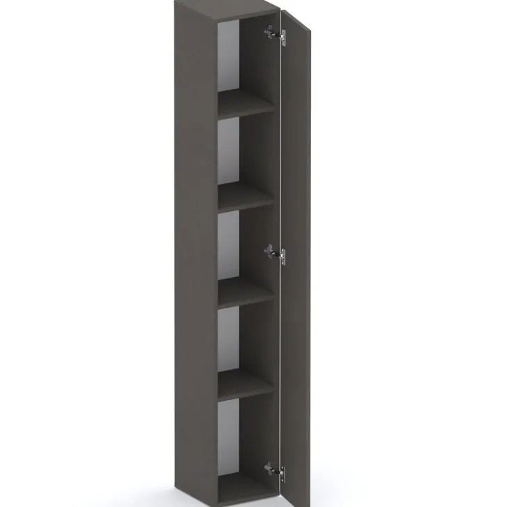 Colonna a terra 28x186h cm 1 anta reversibile multiuso ossido nero Sunset