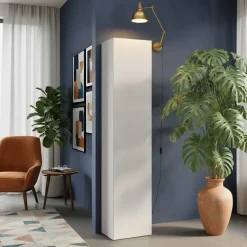 Colonna a terra 55x186h cm multiuso 1 anta reversibile bianco lucido Sunset