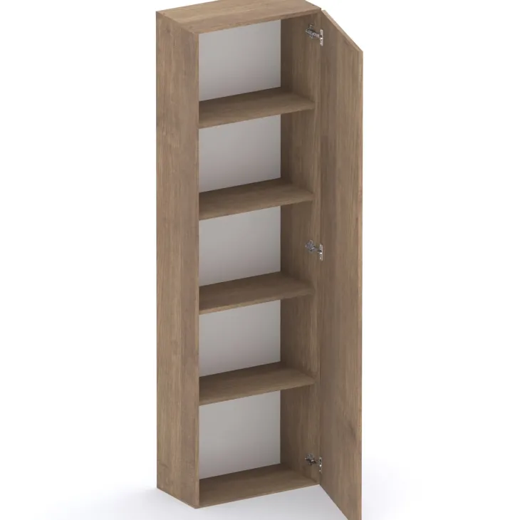 Colonna a terra 55x186h cm multiuso 1 anta reversibile rovere scuro Sunset