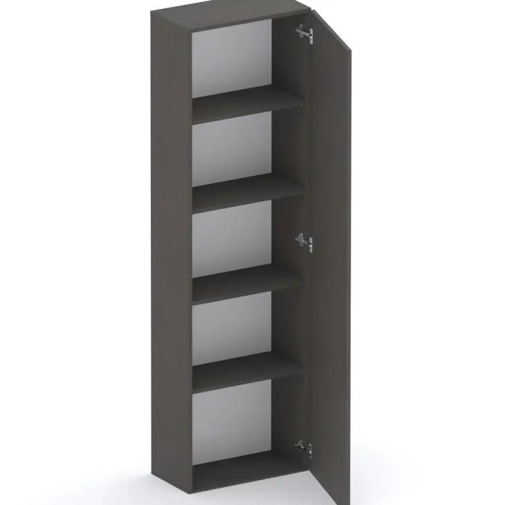 Colonna a terra 55x186h cm multiuso 1 anta reversibile ossido nero Sunset