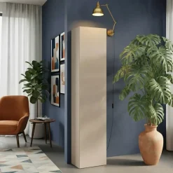 Colonna a terra 55x186h cm multiuso 1 anta reversibile beige Sunset
