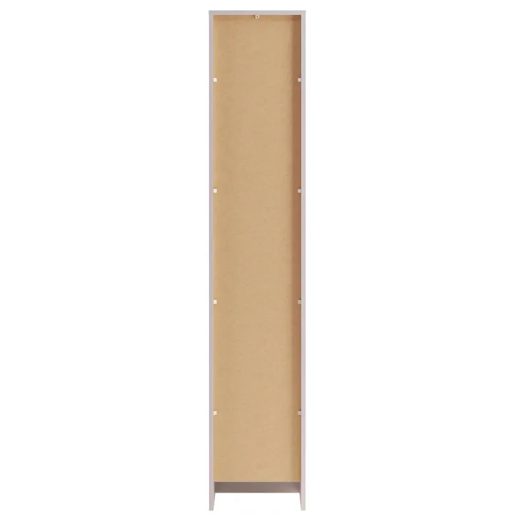 Colonna bagno lavanderia 35x180h cm con portabiancheria cannettato beige Cleany