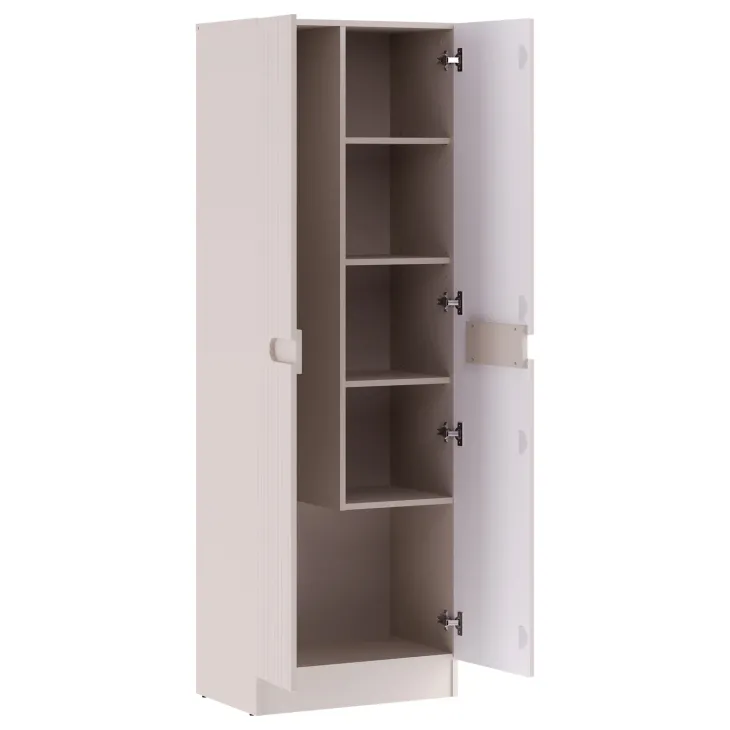 Colonna bagno lavanderia 60x180h cm multiuso cannettato beige Cleany