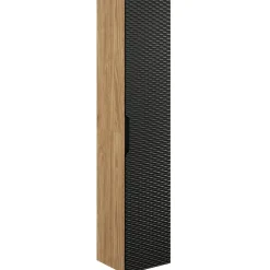 Colonna bagno sospesa 35x170h cm 1 anta nero rovere Swim