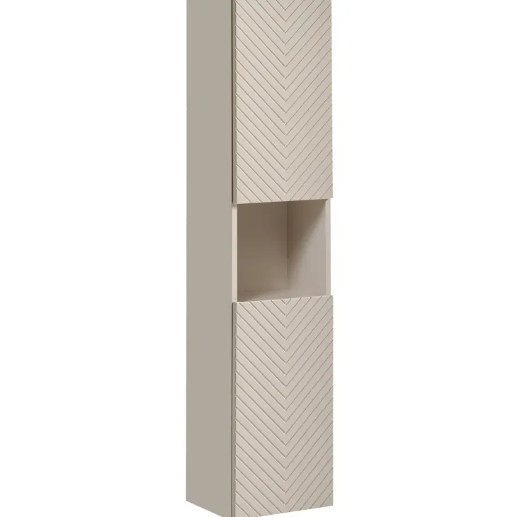 Colonna bagno sospesa 30x140h cm 1 anta beige cashmere Neutry