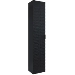 Colonna bagno sospesa 35x186h cm 1 anta nero frontale decorato Konny