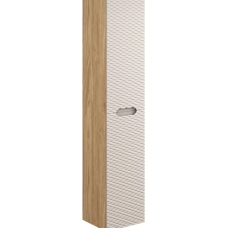 Colonna bagno sospesa 35x170h cm 2 ante beige rovere Swim