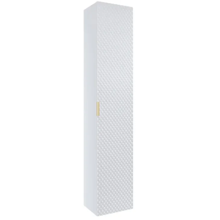 Colonna bagno sospesa 35x186h cm 1 anta bianco frontale decorato Konny