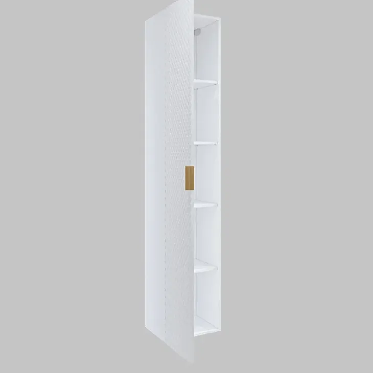 Colonna bagno sospesa 35x186h cm 1 anta bianco frontale decorato Konny
