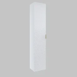 Colonna bagno sospesa 35x186h cm 1 anta bianco frontale decorato Konny