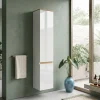 Colonna bagno sospesa 35x176h cm 2 ante bianco rovere Dual