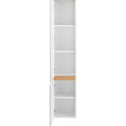 Colonna bagno sospesa 35x176h cm 2 ante bianco rovere Dual