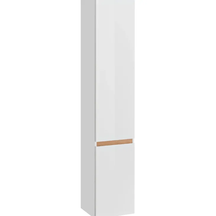 Colonna bagno sospesa 35x176h cm 2 ante bianco rovere Dual