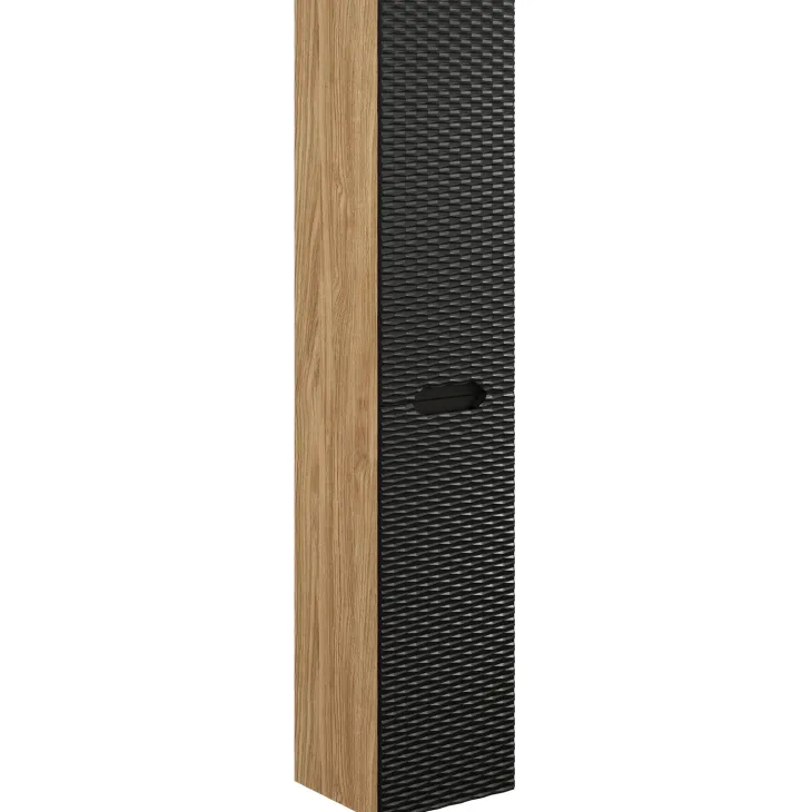 Colonna bagno sospesa 35x170h cm 2 ante nero rovere Swim
