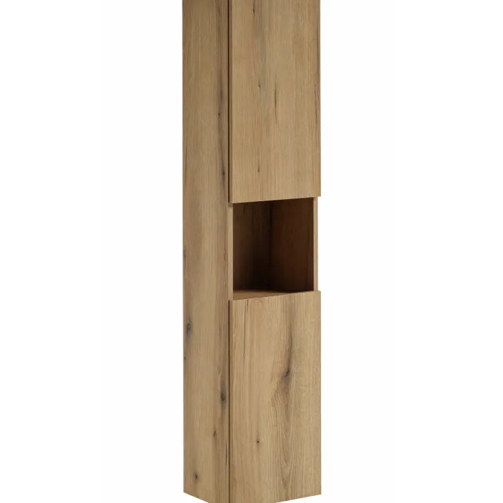 Colonna bagno sospesa 30x140h cm 2 ante rovere Rovery