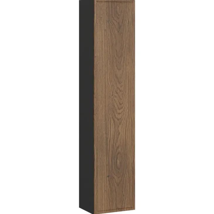 Colonna bagno sospesa 30x140h cm 1 anta noce Walnuts