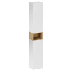 Colonna bagno sospesa 30x180h cm 2 ante bianco rovere Speranza