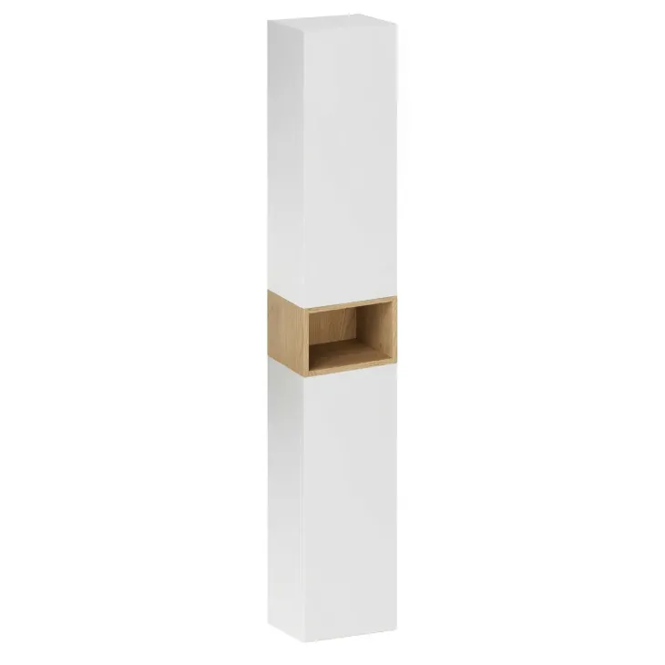Colonna bagno sospesa 30x180h cm 2 ante bianco rovere Speranza