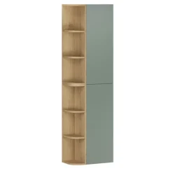 Colonna bagno sospesa 45x160h cm 2 ante verde salvia rovere Speranza