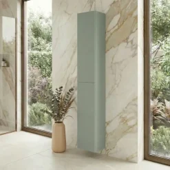 Colonna bagno sospesa 30x160h cm 2 ante verde salvia Speranza