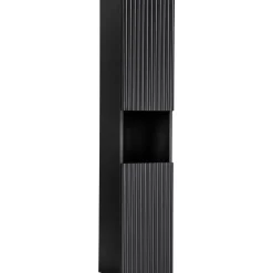 Colonna bagno sospesa 30x140h cm cannettato 2 ante nero Cleany