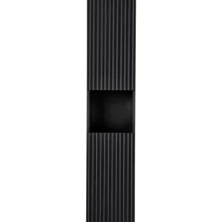 Colonna bagno sospesa 30x140h cm cannettato 2 ante nero Cleany