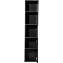 Colonna bagno sospesa 30x140h cm cannettato 2 ante nero Cleany
