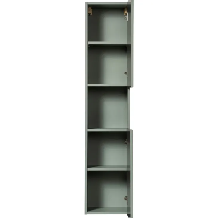 Colonna bagno sospesa 30x140h cm cannettato 2 ante verde salvia Greeny