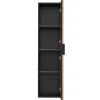 Colonna bagno sospesa 35x140h cm cannettato 1 anta quercia antracite Limpid