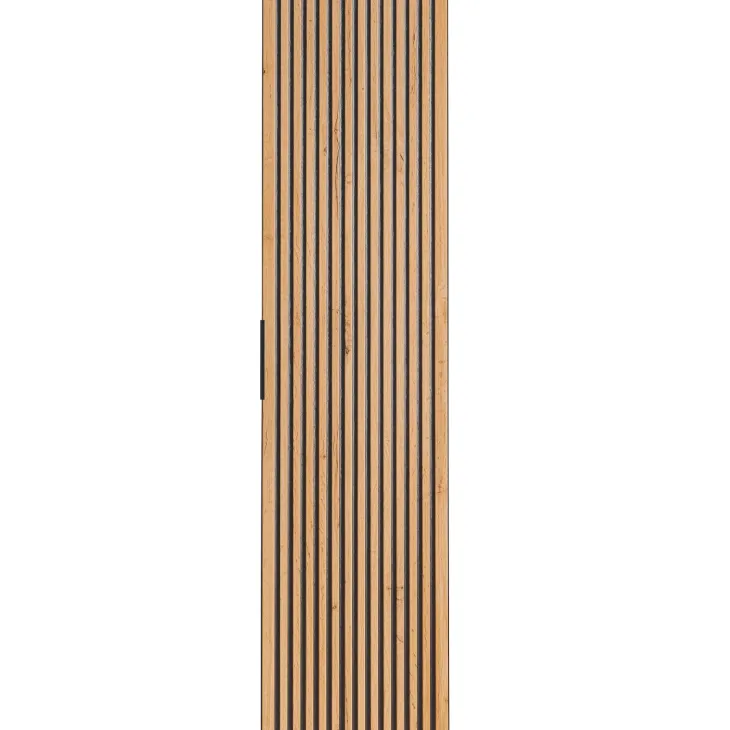 Colonna bagno sospesa 35x140h cm cannettato 1 anta quercia antracite Limpid