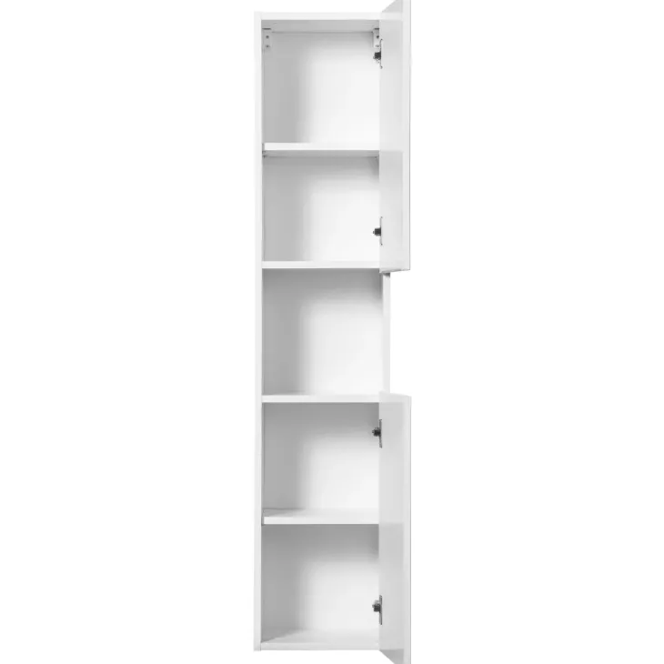 Colonna bagno sospesa 30x140h cm cannettato 2 ante bianco Cleany