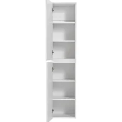 Colonna bagno sospesa 35x160h cm cannettato 2 ante bianco Autentic