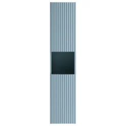 Colonna bagno sospesa 30x140h cm cannettato 2 ante azzurro Celestiale