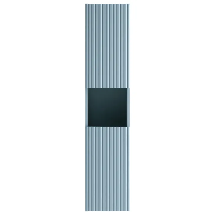 Colonna bagno sospesa 30x140h cm cannettato 2 ante azzurro Celestiale
