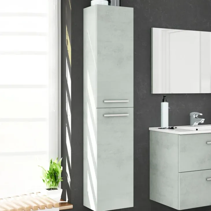 Colonna bagno sospesa 30x150h cm cemento Oscar
