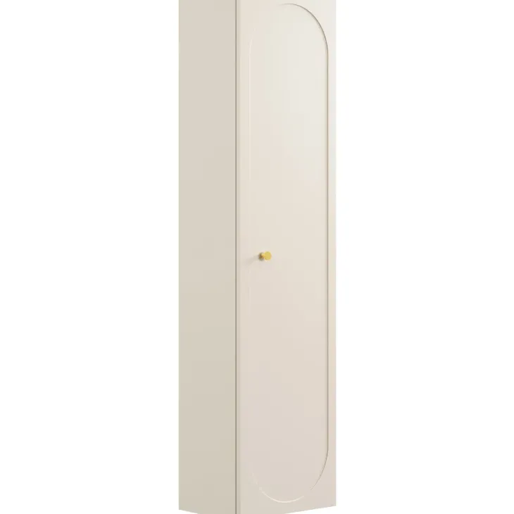 Colonna bagno sospesa 35x140h cm fresato 1 anta beige Sand