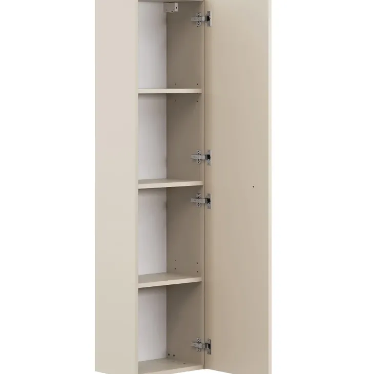 Colonna bagno sospesa 35x140h cm fresato 1 anta beige Sand