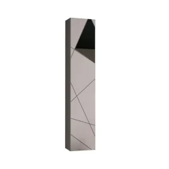 Colonna bagno 26x138h cm 1 anta bianco lucido specchi Olimpo