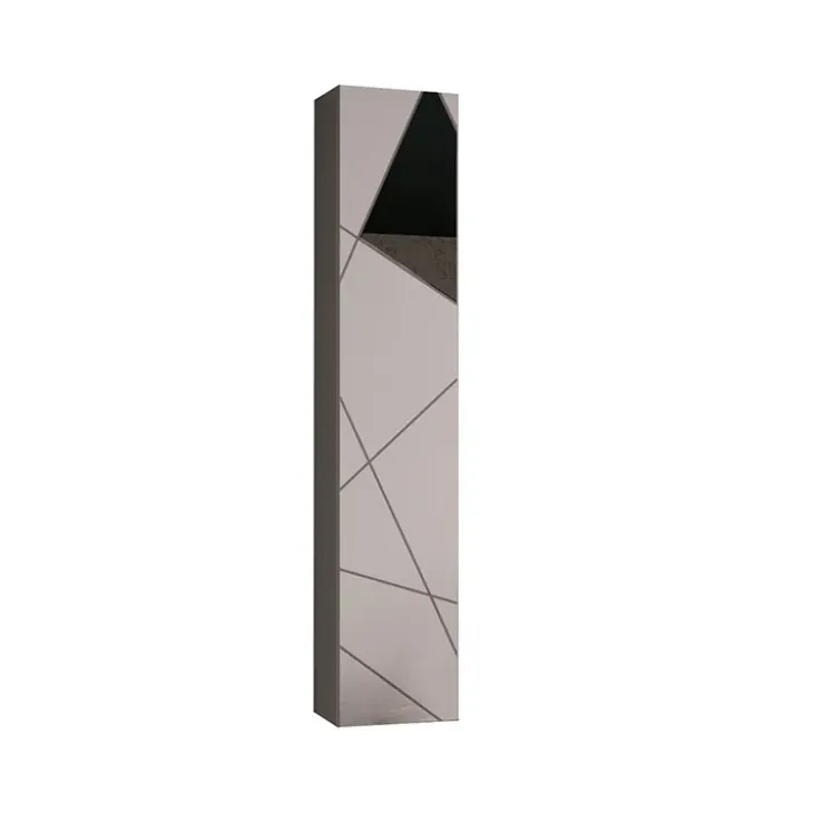 Colonna bagno 26x138h cm 1 anta bianco lucido specchi Olimpo