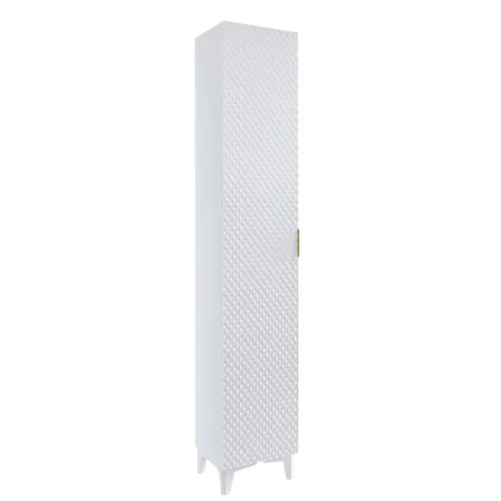 Colonna bagno 35x198h cm 1 anta bianco frontale decorato Konny