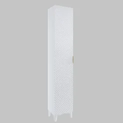 Colonna bagno 35x198h cm 1 anta bianco frontale decorato Konny