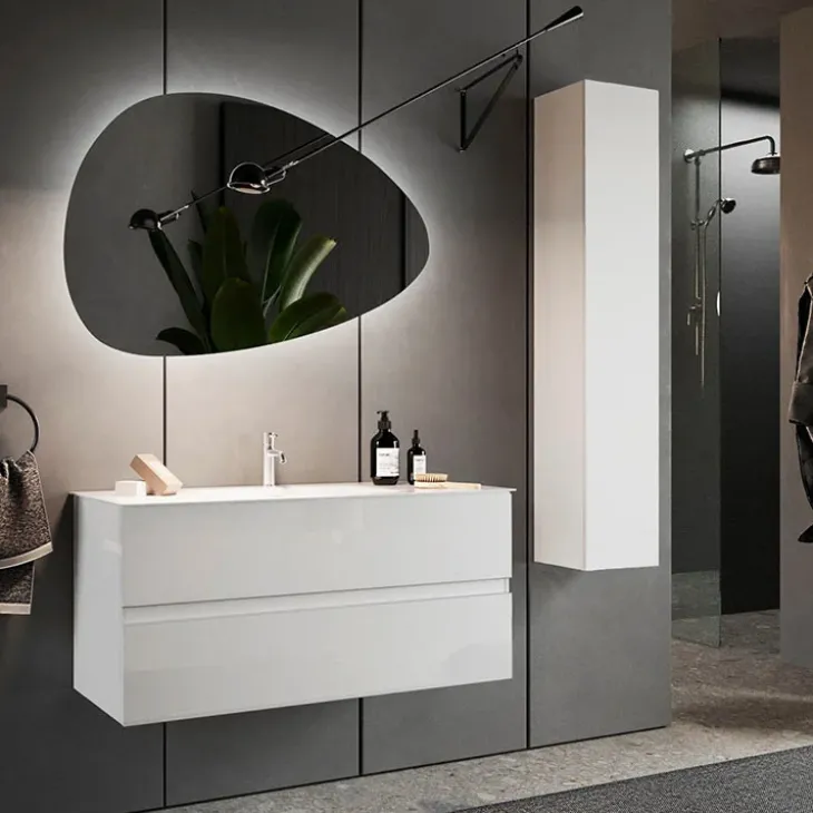 Colonna bagno 25x138h cm 1 anta bianco lucido Moon