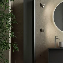Colonna bagno 26x138h cm 1 anta nero frassinato Absolut