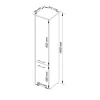 Colonna bagno 30x140h cm 2 ante bianco Woters
